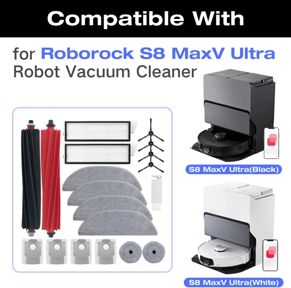 Tilbehør til Roborock S8 MaxV Ultra 19 deler