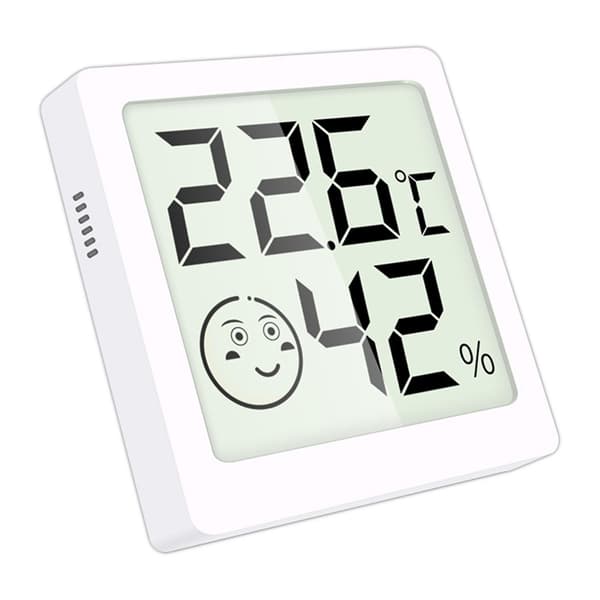 Electronic Thermometer Hygrometer High Sensitivity Magnetic Humidity Meter for Office Home (FMY) White White