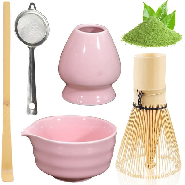 Matcha Kit 5 Deler, Inkluderer Bambus Matcha Visp, Matcha Vispholder, Matcha Sil, etc. for Matcha-elskere.-FA-