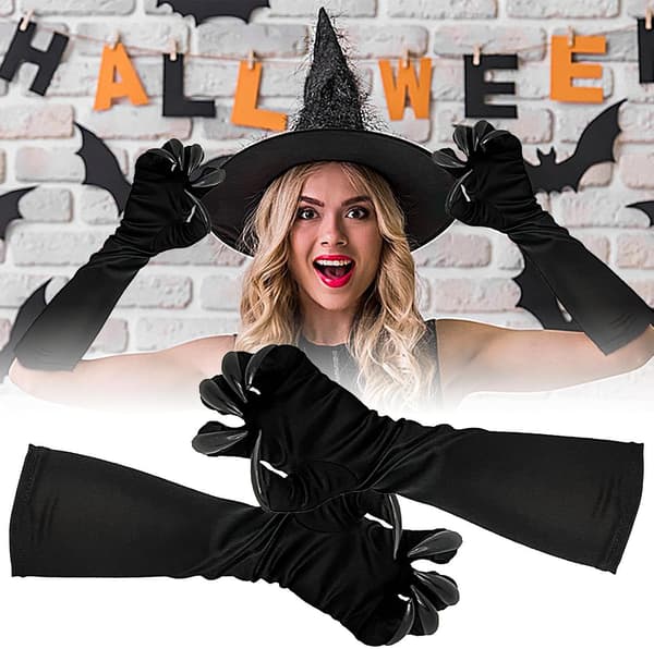 katteklør handsker kvinders karneval cosplay kostume-rekvisitter -