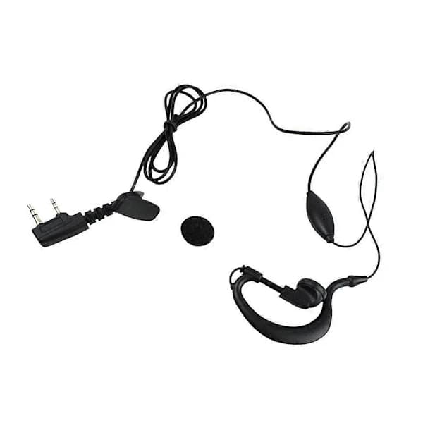 [PL】2-bens 2,5 mm/3,5 mm ørekrog hovedtelefonmikrofon trådløst headset til Baofeng Kenwood