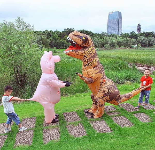 Dinosaurkostyme T-Rex Kostymer Oppblåsbare Halloween Kostymer Oppblåsbart Kostyme Voksen