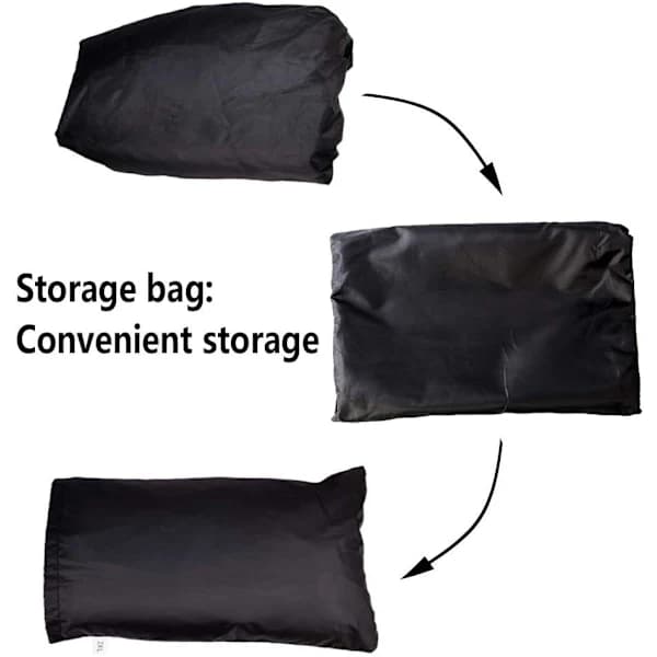 Bicycle Cover Waterproof Windproof UV Resistant for 1 or 2 Bikes Outdoor Storage Black