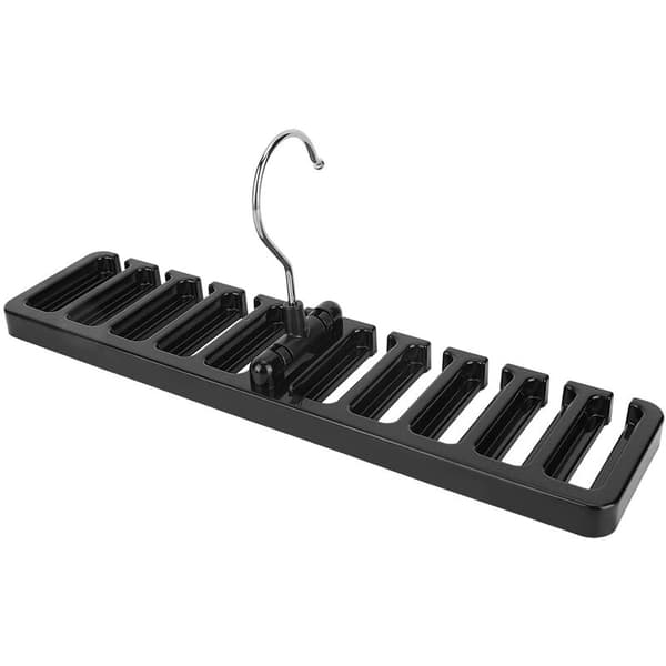 Multifunctional Tie Holder Rotating Hook Belt Hanger Wardrobe Ties Storage Organizer Black