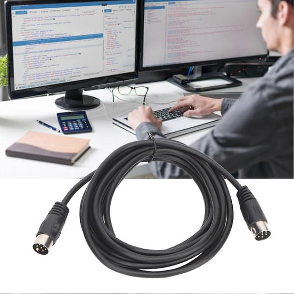 6-bens DIN-kabel han til han Plug and Play lydsignalkabel DIN-forlængerkabel til digital enhed 3 meter / 9,8 fod [db]