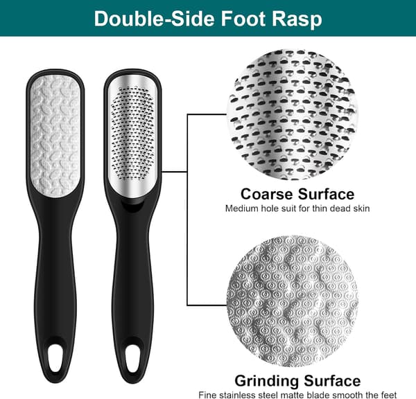 Double-Sided Stainless Steel Foot File (1 pc)