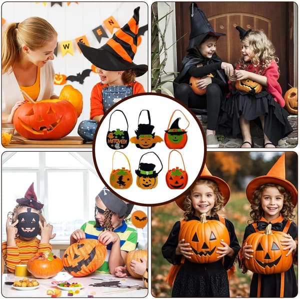 Godispåsar för Halloween, 6 st, Aprilfisk, fleece, Snacks -