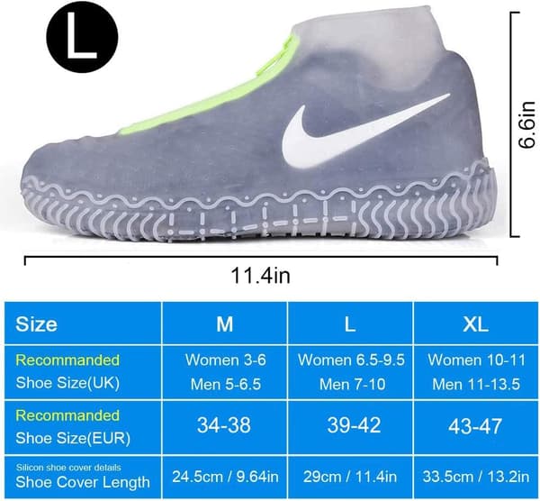 Gennemsigtige vandtætte skoovertræk (L)
