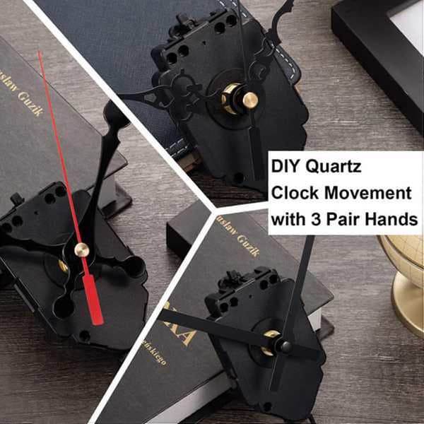 DIY Pendelklocka Urverk Mekanism Med 3 Par Olika Visare Quartz Reparation Axel Väggklocka K