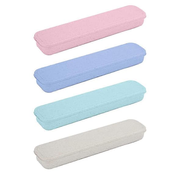 4-pack resebestick, bestickfodral, bärbar förvaringslåda för bestick