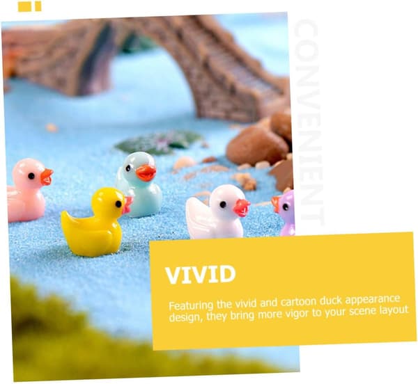 miniature ænder af harpiks til dekoration og håndværk -