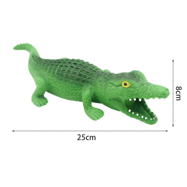 Grön Krokodil Klämleksak Långsam Återhämtning TPR Stresslindring Stretch Djur Squishes Sensorisk Fidget