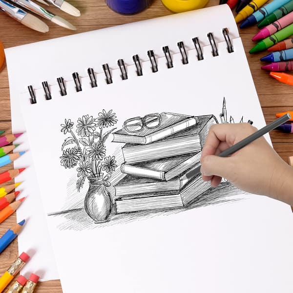 A5 Sketchbook 30 Sheets Spiral Bound Drawing Paper Sketchbook Kr