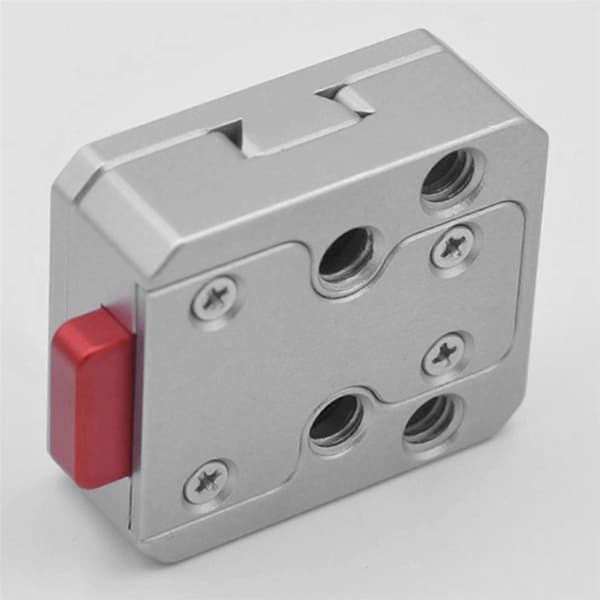 1/4 Universal V-feste Batteri Hurtigutløserplate Adapter Svart