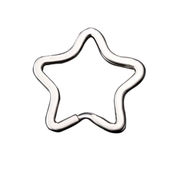 30-pack stjärnformade metallringar, perfekta för nyckelringar