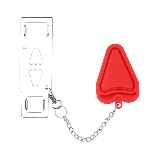 Red Portable Door Lock for Security, Used for Home Security, Travel Door Lock, Dorm Lock