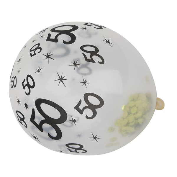 10 pcs latex transparent balloon with number 50 pattern for birthday party wedding anniversary decor golden sequin