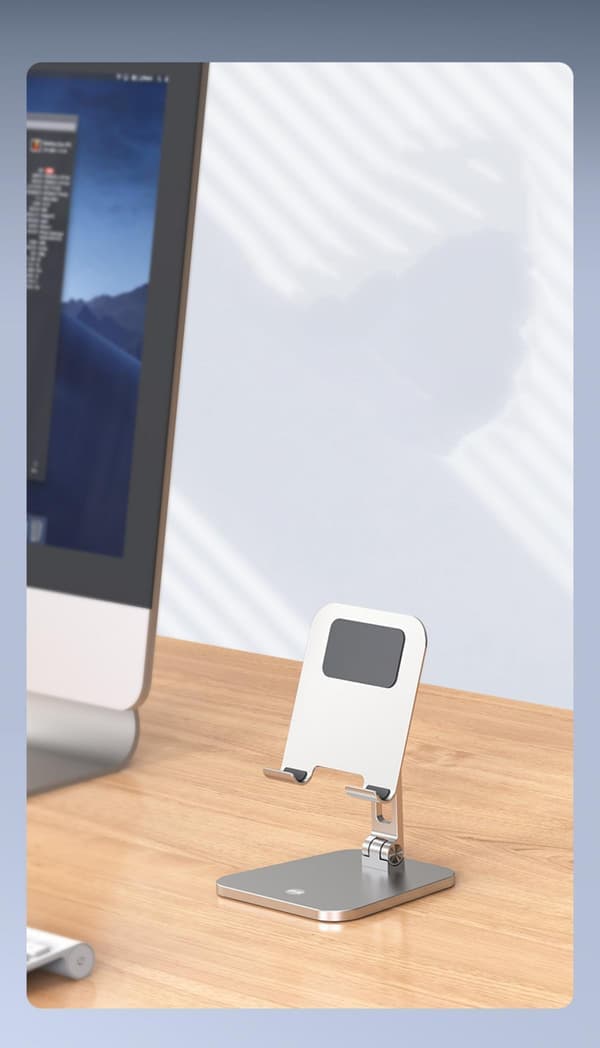 Swivel Tablet Stand, Portable Aluminum 360° Rotatable Tablet iPad Stand Holder for Desk, Store, Kitchen, Office, Tablet Table