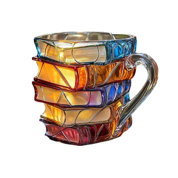 3D-malet bog kaffekop, unik stablet bog glaskaffekop