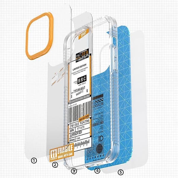 Mutural Dobbeltsidig Laminert Trykt TPU-telefondeksel til iPhone 14