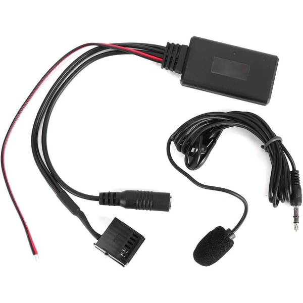 Bil Bluetoothhjälpadapterkabel, Bluetooth Auxhandsfreemodul med mikrofon Handsf