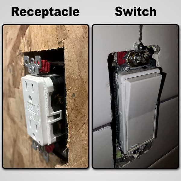 48 Pieces - Outlet Spacers - Switch and Outlet Spacers - Outlet Accessories - Perfect for Securing Loose Outlets - Red