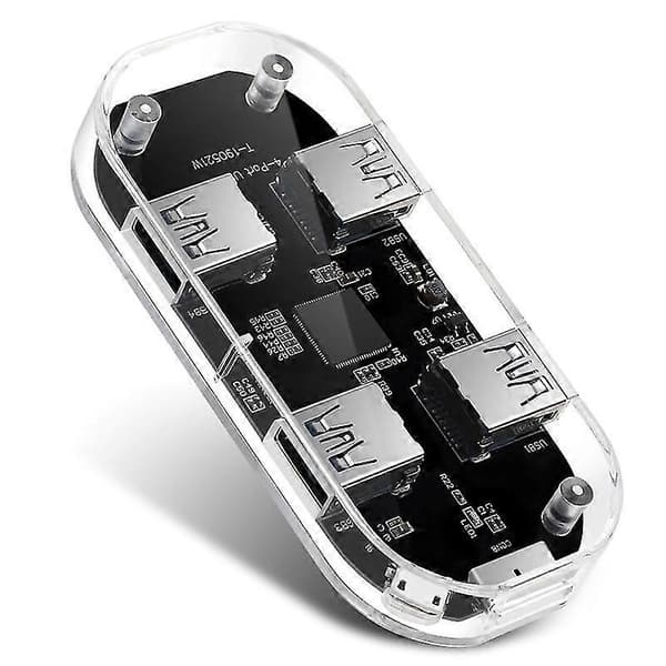 USB-hubadapter Multi USB 3.0 4-porters splitter for PC bærbar mottaker