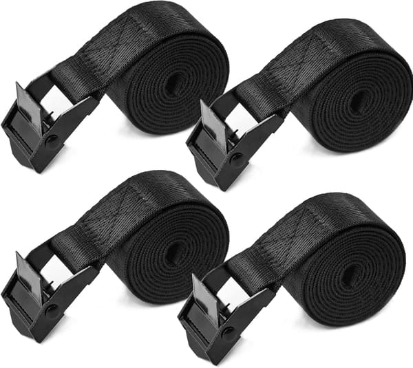 4-pack spännband, 2,5 cm * 4 m, kraftiga spännband med