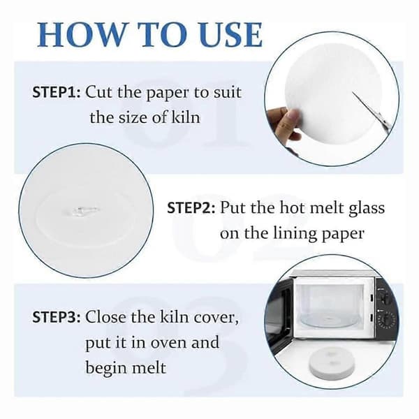 110 Sheets Microwave Kiln Paper 12 cm Round Ceramic Fiber Paper Insulation Ceramic Fiber Blanket