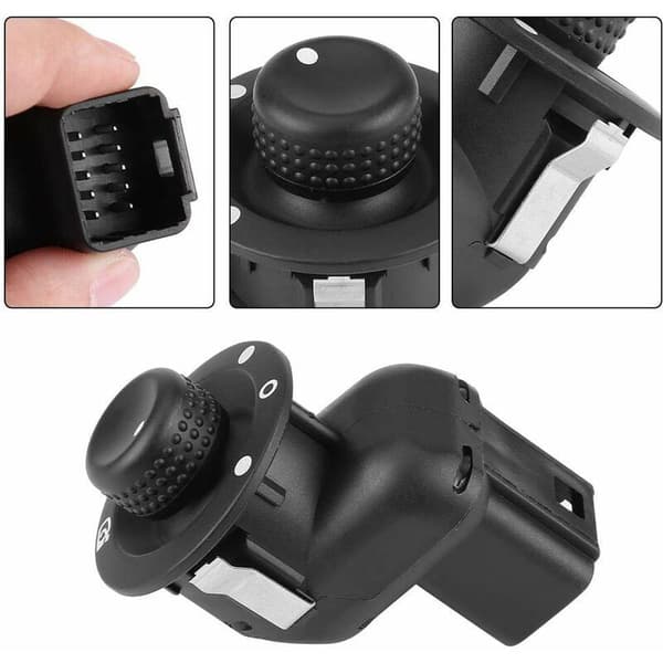 Rearview Mirror Control Button, Fydun Rearview Mirror Switch 1914 821914 Rearview Mirror Switch Control Button Rearview Mirror Adjustment Switch for Clio III