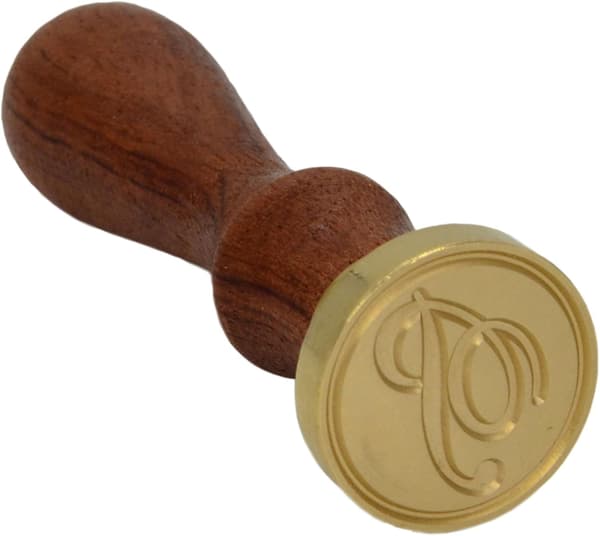 Voksseglstempel bokstav A-Z, Alfabet initialseglstempel for jule- og takkekort, bryllupsinvitasjon W-S-2 (bokstav P)