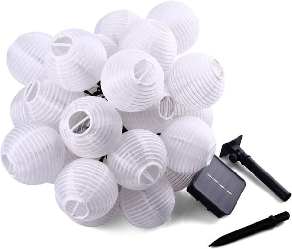 Qedertek Aurinkokennovalot Lyhty Ulkokäyttöön 6 Metriä 30 LED