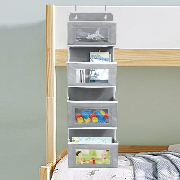 Door Over the Door Organizer, 4 Pockets Foldable Fabric Hanging Organizer