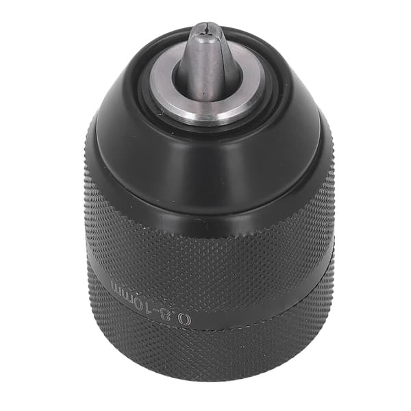 Self-tightening Drill Chuck 3/8-24UNF Mount Metal Keyless Chuck 0.8-10mm Clamping Range 0.2
