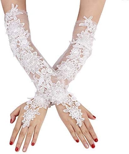Brudehansker Blonder Brudepikehansker Gotiske Heklede Hansker Elegante