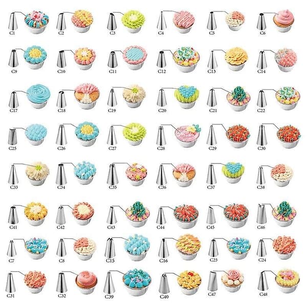 Cake Turntable Baking Tool Set Rotating Table Baking Tools Piping Nozzle Piping Bag Set Baking Accessories Kits