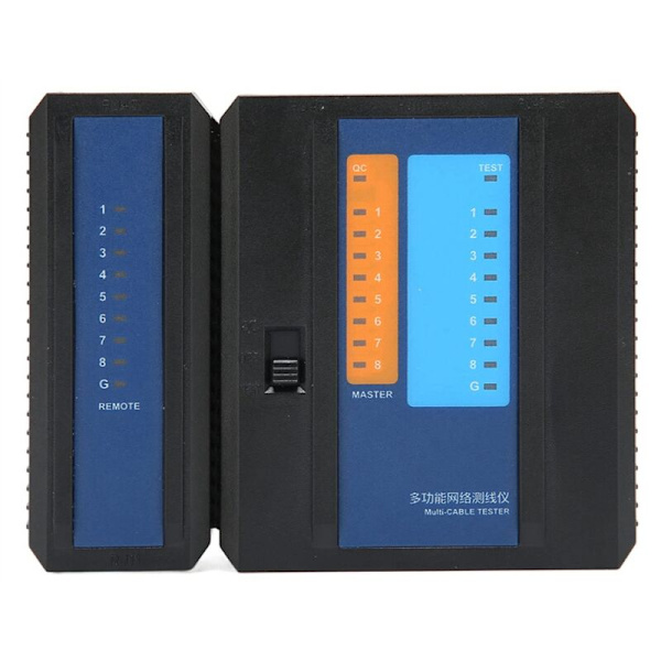 RJ45 Network Cable Tester, LED Status Display Remote Detection RJ45 Cable Tester for CAT8