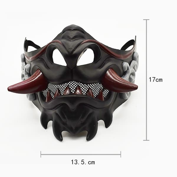 Halloween Chipano Wolf Tooth Demon Black Warrior Mask