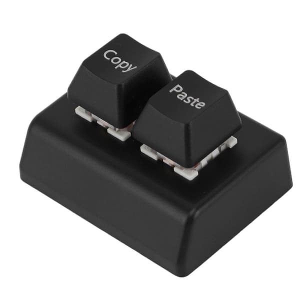 2-knapps USB-C programmerbart tastatur med kopier og lim inn for spill, kontor, media [DB]