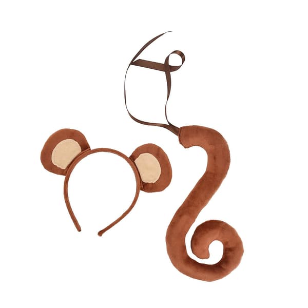 Monkey Ears and Long Tail Set Lolita Headwear for Ball Performance Carnival