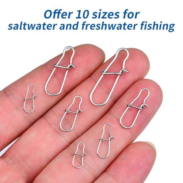 100/200 st Fiskesnaps Duo Lås Snaps Hög Hållfasthet Snabbt Byte Bete Snaps 100pcs 1# 100pcs 1# 100pcs 1#