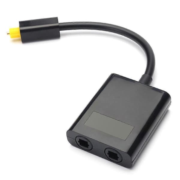 Dobbeltport Digital Optisk Fiber Lydsplitter Kabeladapter 1 Ind 2 Ud