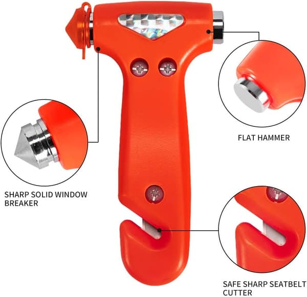 2-pack Car Safety Hammer, Auto Emergency Hammer with Window