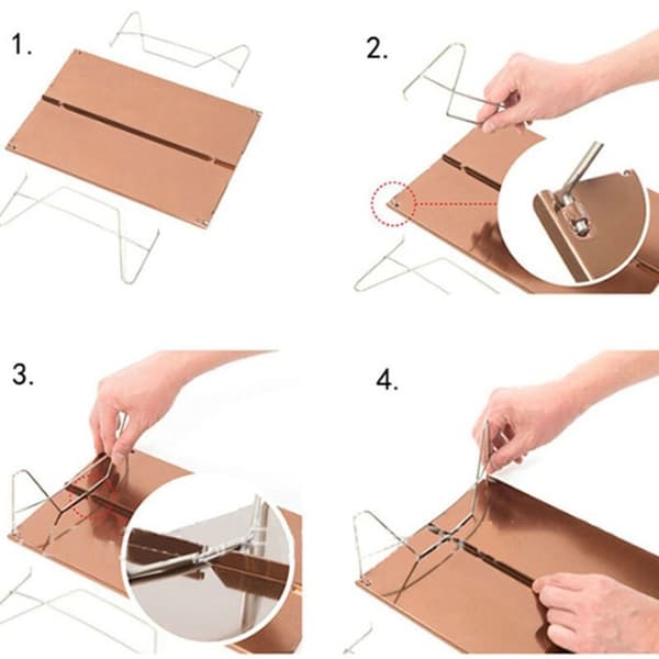 Udendørs bærbart campingbord aluminium bjergbestigning camping grill mini foldebord