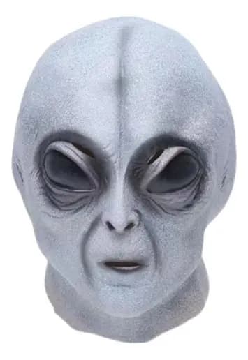 Grå Alien Mask Udenjordisk Latex Halloween Horror Gris Gris