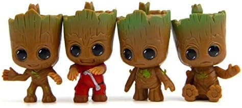 4 stk Baby Groot nøkkelring, klassisk filmfigur - Perfekt