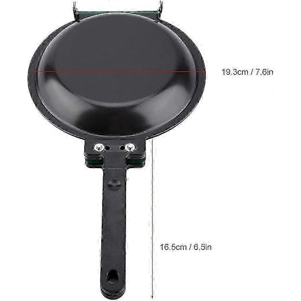 Reversible Pancake Pan Double-Sided Non-Stick Ceramic Coating Household Kitchen Cookware Green