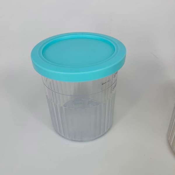 4-pack Ninja Creami Deluxe Replacement Pints and Lids, Compatible with NC501 NC500 Series - FX-Blue Single Blue Single