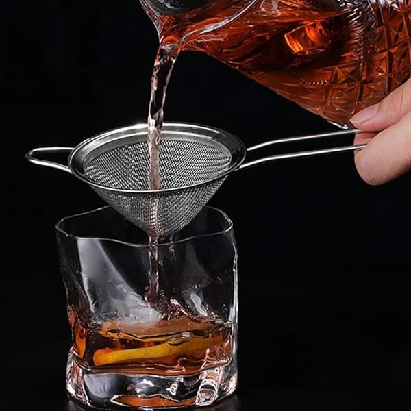 Set med 2 konformade cocktailsilar i rostfritt stål, 2 storlekar