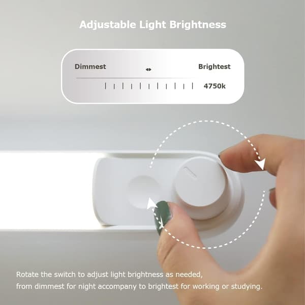Veggleselampe, baderomsforfengelighetslampe, USB-oppladbar skrivebordslampe